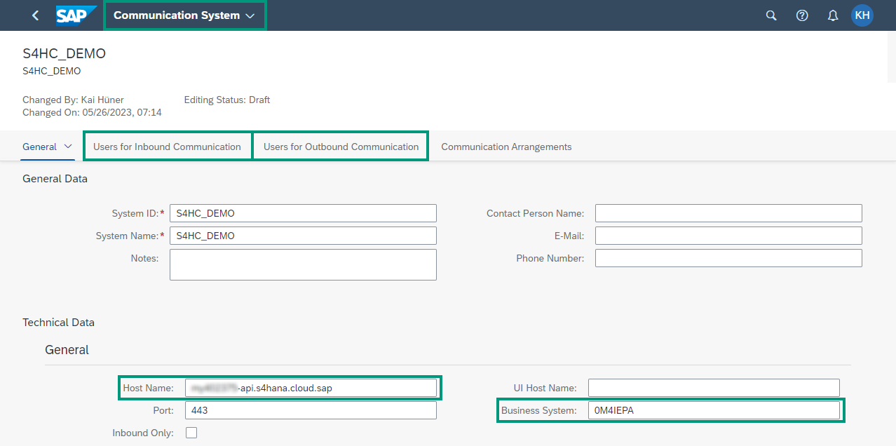 Communication System in MDG CE which represents your S4HANA