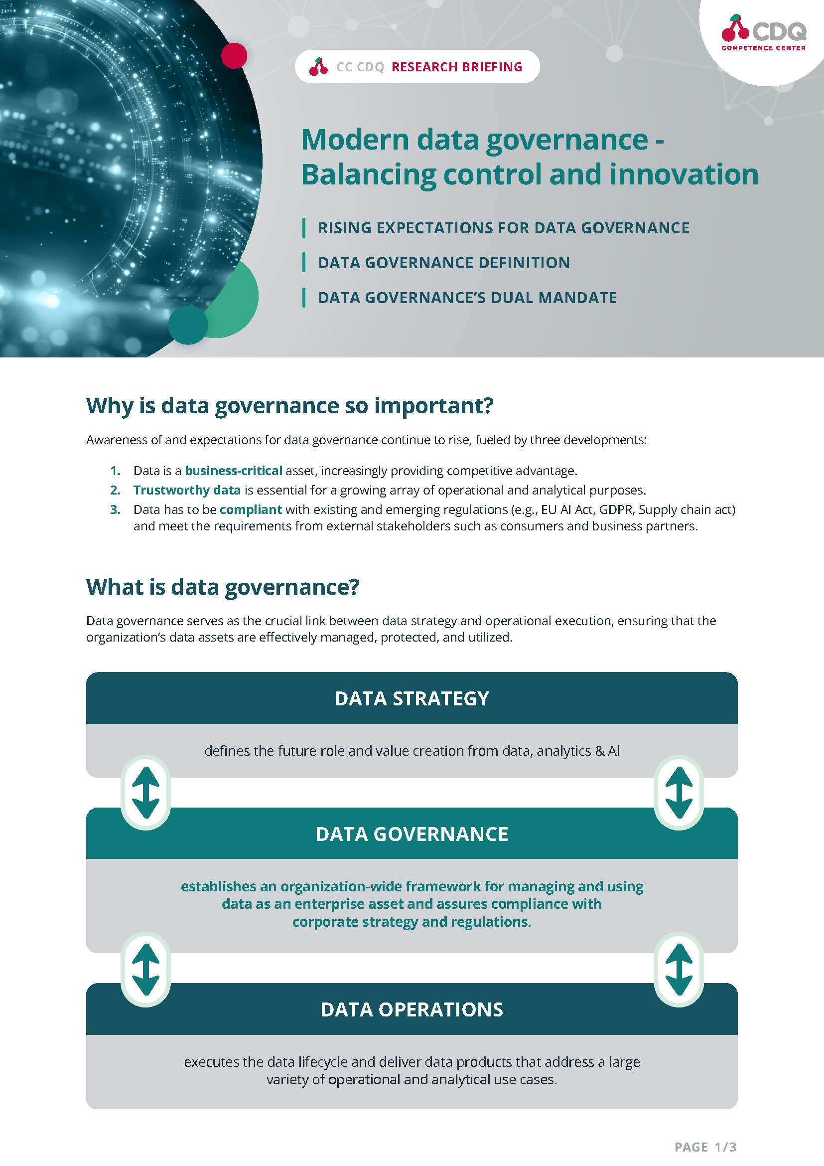 CC CDQ Research Briefing - Modern Data Governance